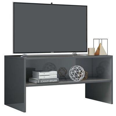vidaXL TV skrinka sivá 80x40x40 cm drevotrieska vysokolesklá