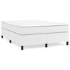 vidaXL Boxspring posteľ s matracom biely 140x190 cm umel&aacute; koža