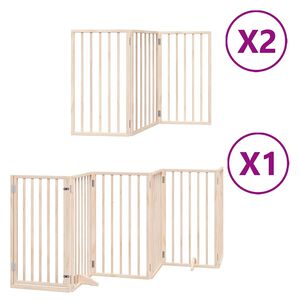 vidaXL Br&aacute;na pre psa s dverami sklad. 12 panelov 600 cm topoľov&eacute; drevo
