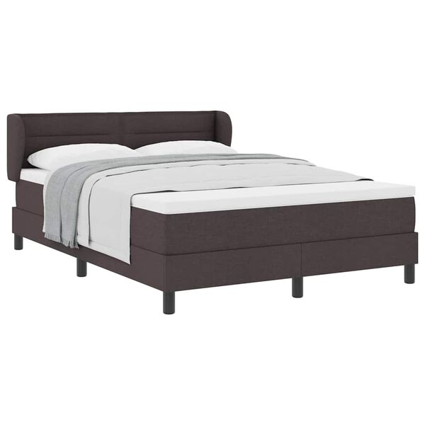 vidaXL Posteľ boxspring s matracom Tmavo hned&aacute; 140 x 200 cm l&aacute;tka