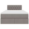 vidaXL Postel s &uacute;ložn&yacute;m prostorem a LED svetlom Sivohned&aacute; 120 x 200 cm