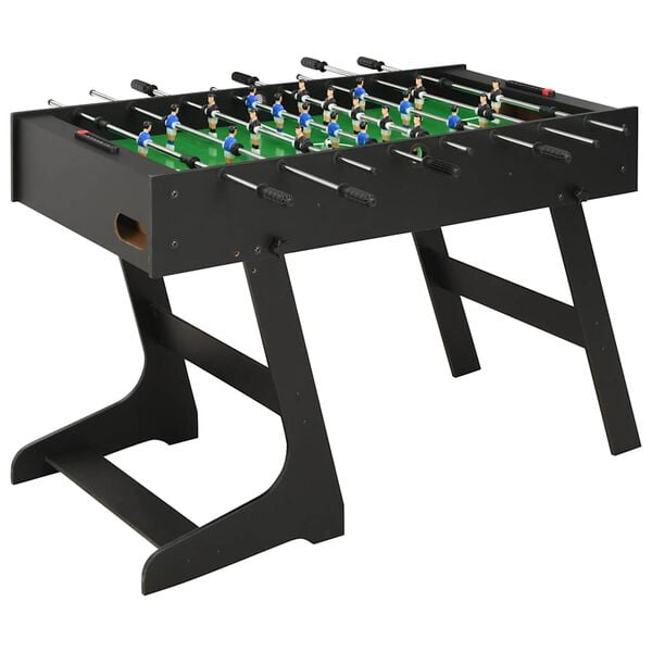 vidaXL Skladac&iacute; stoln&yacute; futbal čierny 121x61x80 cm