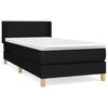 vidaXL Posteľn&yacute; r&aacute;m boxspring s matracom čierny 80x200 cm l&aacute;tka
