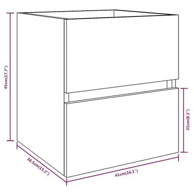 vidaXL Umývadlová skrinka sivá sonoma 41x38,5x45 cm spracované drevo