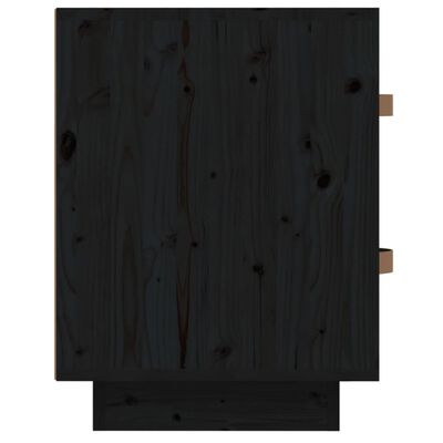 vidaXL Nočné stolíky 2 ks čierne 40x34x45 cm masívne borovicové drevo