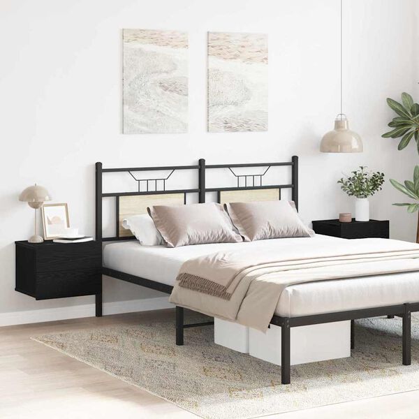 vidaXL Nočný stolík 2 pcs Čierny dub 40 x 30 x 30 cm Kompozitné drevo