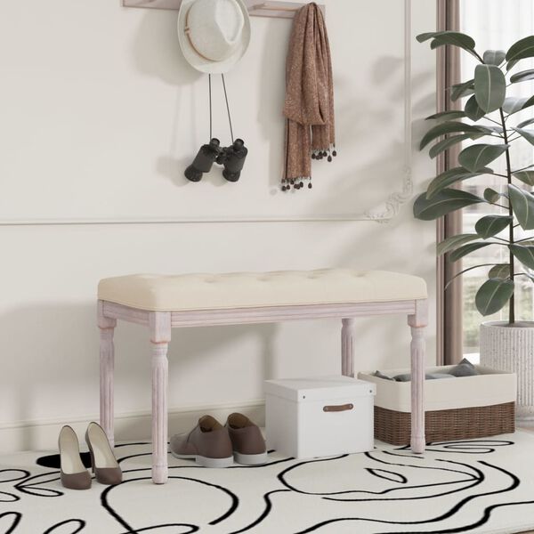 vidaXL Lavička 80x40x49 cm, ľan