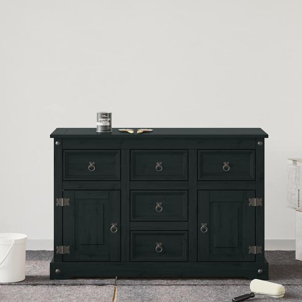 vidaXL Farba na nábytok Čierna 10 x 10 x 12,2 cm Tlač na stenu