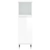 vidaXL Skrinka do k&uacute;peľne leskl&aacute; biela 30x30x100 cm kompozitn&eacute; drevo
