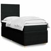 vidaXL Posteľn&yacute; r&aacute;m boxspring s matracom čierny 90x190 cm l&aacute;tka