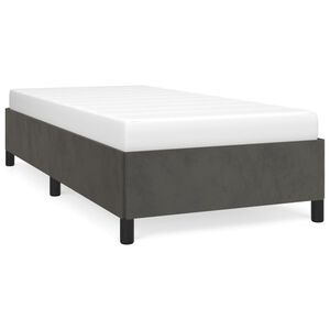 vidaXL Posteľ bez matraca tmavosiv&aacute; 80x200 cm zamat