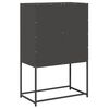vidaXL Highboard Black 68x39x107 cm Oceľ