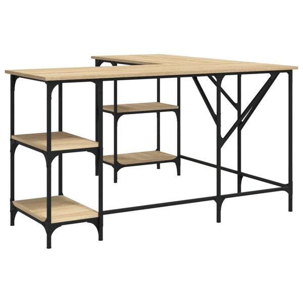 vidaXL Stôl dub sonoma 139x139x75 cm kompozitné drevo