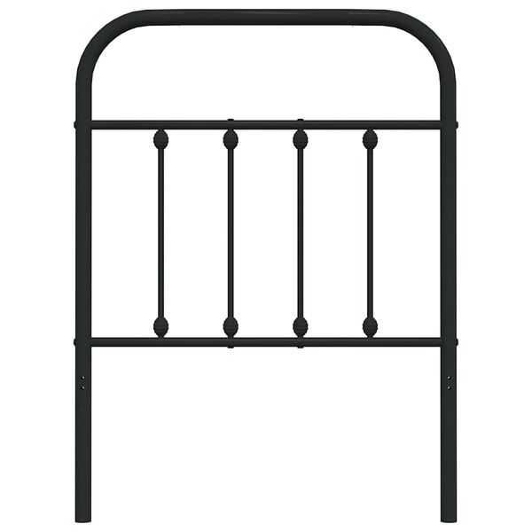 vidaXL Kovov&eacute; čelo postele čierne 75 cm