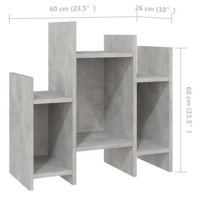vidaXL Príručná skrinka, betónovo sivá 60x26x60 cm, kompozitné drevo