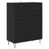 vidaXL Highboard 2 pcs Čierny dub Kompozitn&eacute; drevo