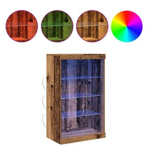 vidaXL LED komoda Star&eacute; drevo 60,5 x 37 x 100 cm Kompozitn&eacute; drevo