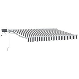 vidaXL Ručn&yacute; r&aacute;m mark&iacute;zy s LED Antracitov&aacute; a biela 2,5 x 2 m