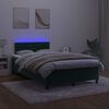 vidaXL Boxspring posteľ s matracom a LED, tmavozelen&aacute; 120x190cm, zamat