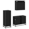 vidaXL Sada k&uacute;peľňov&eacute;ho n&aacute;bytku 3 pcs Čierny dub Kompozitn&eacute; drevo