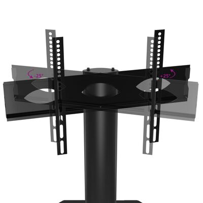vidaXL Rohový TV stojan 3-vrstvový pre 32-70 palcov čierny