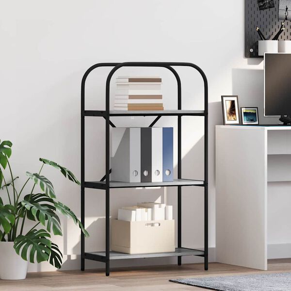 vidaXL Reg&aacute;l na knihy Siv&yacute; Sonoma 60 x 30 x 109 cm Kompozitn&eacute; drevo