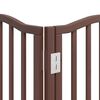 vidaXL Brána pre psa s dvere sklad. 9 pan. hnedá 450 cm topoľové drevo