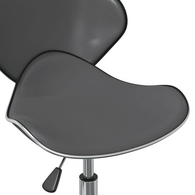 vidaXL Otočné jedálenské stoličky 4 ks sivé umelá koža