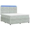 vidaXL LED boxspring posteľ s matracom Svetlosiv&aacute; 180 x 200 cm Zamat