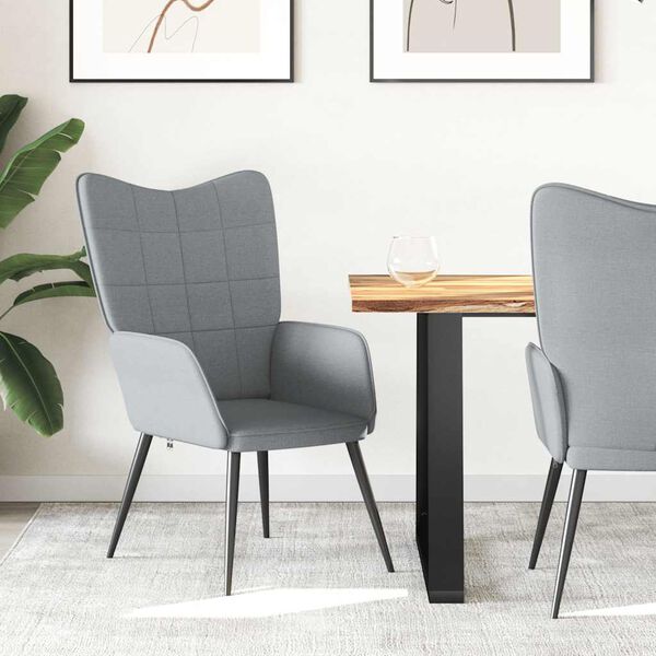 vidaXL Relaxačn&eacute; kreslo, svetlosiv&eacute;, l&aacute;tka