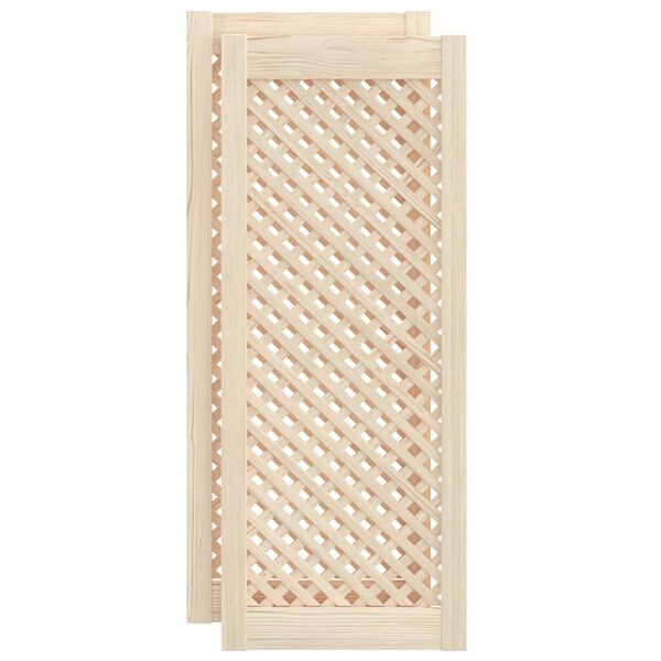 vidaXL Dvere skrinky mriežkov&yacute; dizajn 2 ks 39,5x99 cm mas&iacute;v borovica