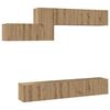 vidaXL Zostava TV skriniek N&aacute;stenn&yacute; 7 pcs dub artisan 60 x 30 x 30 cm