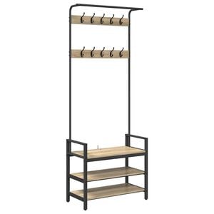 vidaXL Ve&scaron;iak s poličkou Sonoma dub 75 x 34 x 184 cm Kompozitn&eacute; drevo