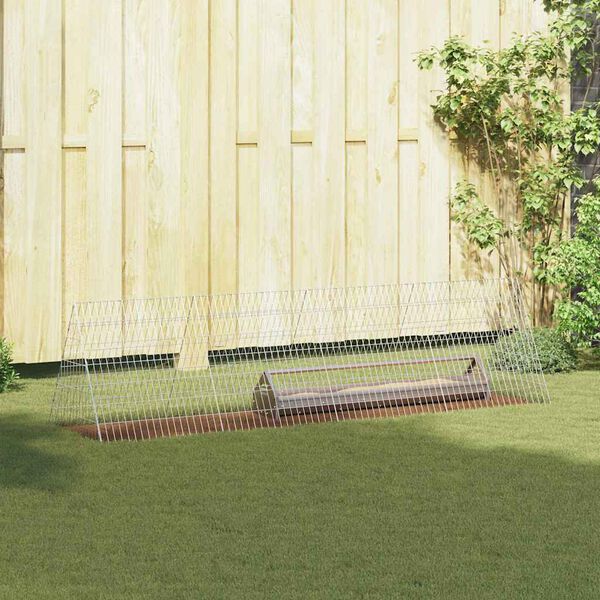 vidaXL Klietka pre sliepky Strieborn&aacute; 215 x 55 x 55 cm