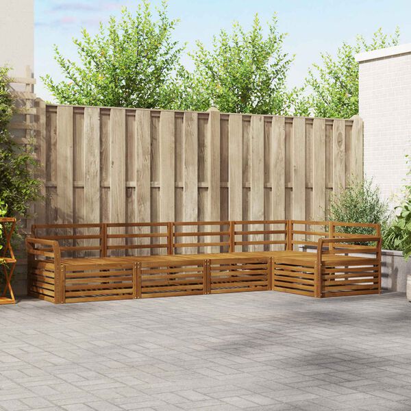 vidaXL Z&aacute;hradn&aacute; s&uacute;prava gaučov 5 pcs Pr&iacute;rodn&aacute; Pevn&eacute; ak&aacute;ciov&eacute; drevo