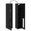 vidaXL Highboard 2 pcs Čierny dub Kompozitn&eacute; drevo