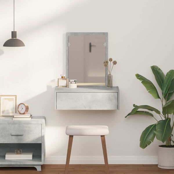 vidaXL Toaletný stolík Sivá 60 x 40 x 70 cm Kompozitné drevo