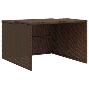vidaXL Gar&aacute;ž na robotick&uacute; kosačku hned&yacute; 86x90x52/57 cm polyratan