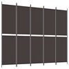 vidaXL 6-panelov&yacute; parav&aacute;n hned&aacute; 300x220 cm l&aacute;tkov&yacute;