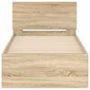 vidaXL Posteľný rám s čelom dub sonoma 90x200 cm kompozitné drevo