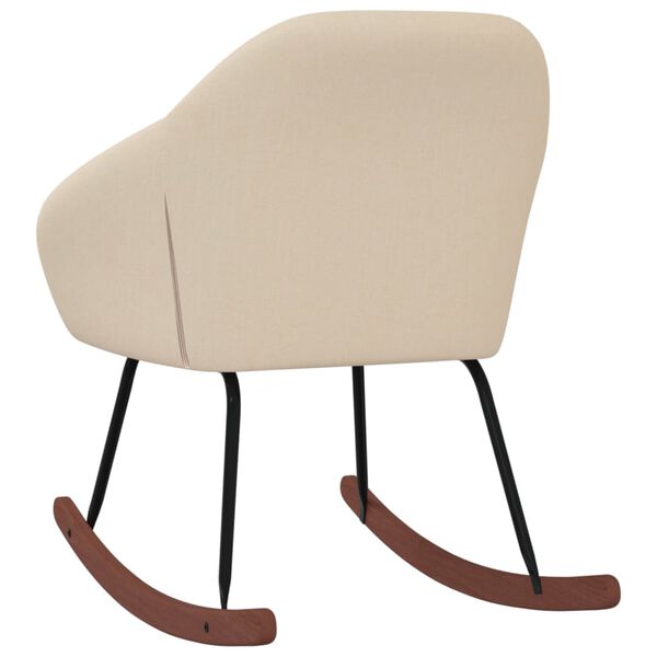 vidaXL Hojdacie kreslo kr&eacute;mov&eacute; l&aacute;tkov&eacute;