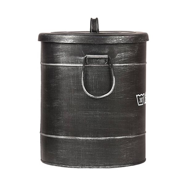 LABEL51 K&ocirc;&scaron; na bielizeň 26x26x33 cm S starožitn&yacute; čierny