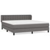 vidaXL Boxspring posteľ s matracom siv&aacute; 180x200 cm umel&aacute; koža