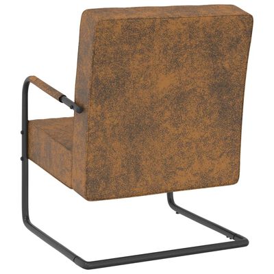 vidaXL Konzolová stolička hnedá látka
