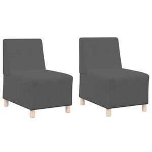 vidaXL Bezrúčková modulárna sofa jednotka 2 pcs Tmavo šedá