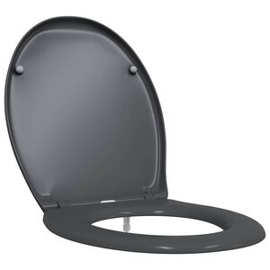 vidaXL WC sedadlo Antracit 47 x 37 x 4 cm Duroplast