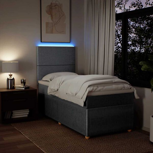 vidaXL Boxspring posteľ s matracom bledosiv&yacute; 100x200 cm l&aacute;tka