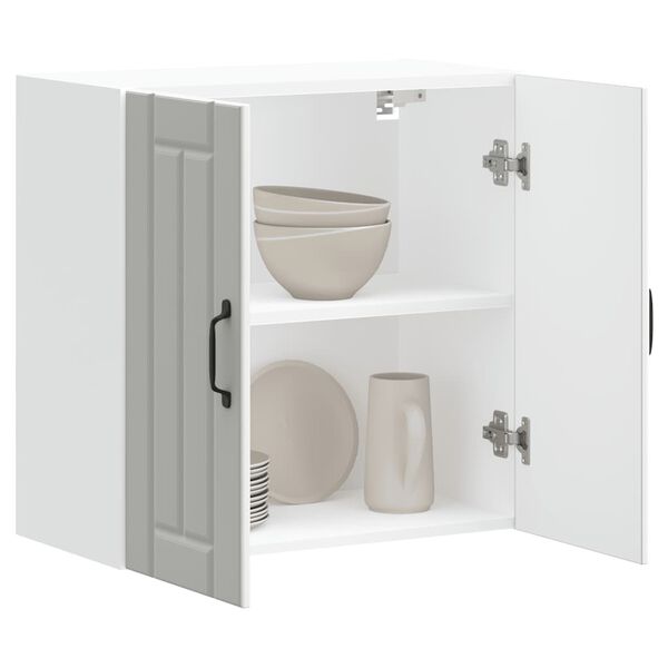 vidaXL Kuchynská nástenná skrinka Lucca, biela, kompozitné drevo