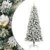 vidaXL Umel&yacute; Skl&aacute;pac&iacute; Vianočn&yacute; Stromček 300 LED Zelen&aacute; a biela 240 cm