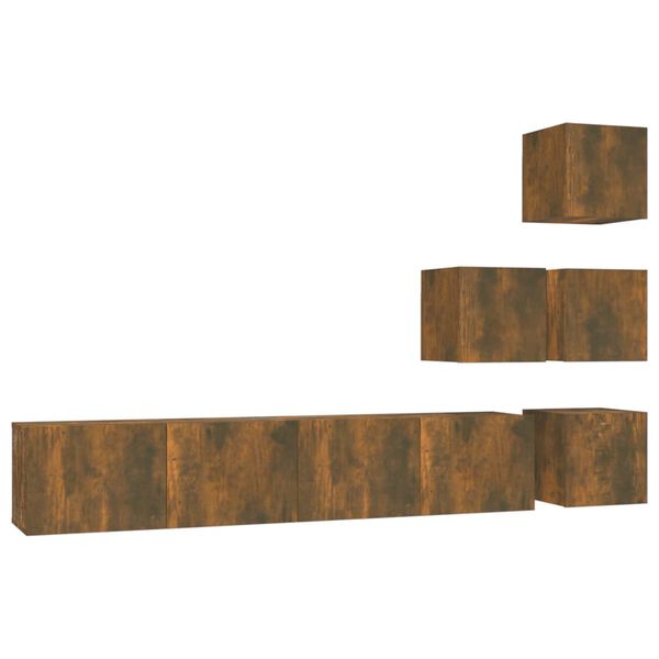 vidaXL N&aacute;stenn&aacute; TV skrinka dymov&yacute; dub spracovan&eacute; drevo